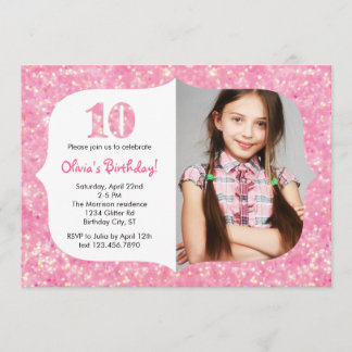 Brilla la décima invitación del cumpleaños