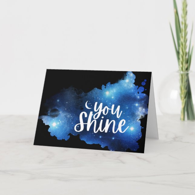 Brilla la tarjeta de felicitación doblada (Anverso)