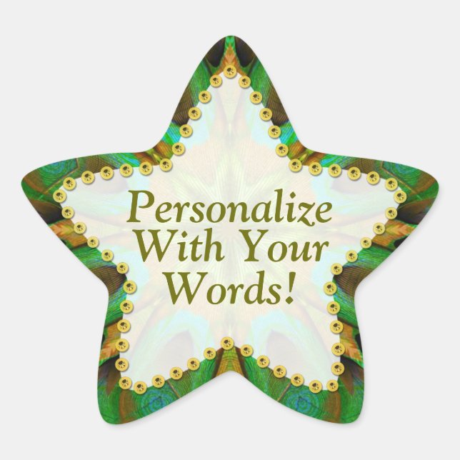 Brilla Sobre La Naturaleza Estrella Verde Pegatina (Anverso)