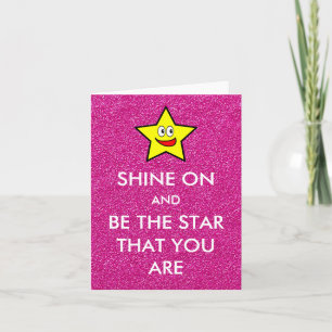 Brilla y sé la estrella de que eres Purpurina rosa