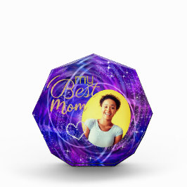 Brillando mi mejor foto de mamá Azul púrpura