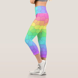 Brillante arco iris escala Capri Leggings