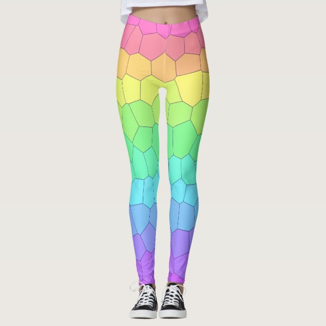Brillante arcoiris Scales Leggings (Anverso)