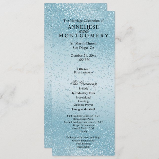 Brillante Azul Hermoso - Programa (Anverso / Reverso)