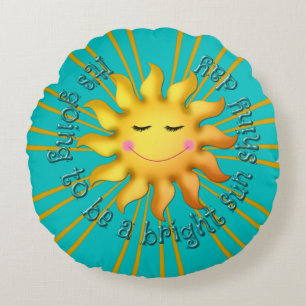 Brillante Cojín decorativo redondo del día suntuos