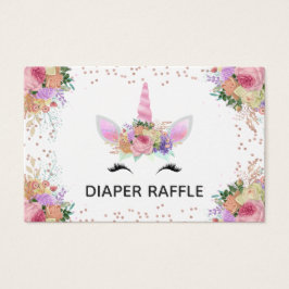 Brillante Floral Unicornio Diaper Raffle