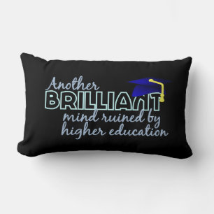 Brillante mente personalizado lanzar almohada