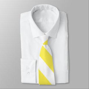 Brillante neón Amarillo y corbata de cuello a raya