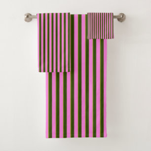 Brillante rosa y verde raya retro moderna