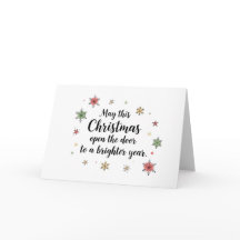 Brillante saludo de Navidad con copos de nieve col
