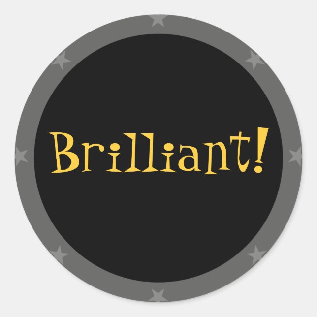 Brillante - Serie de Pegatinas de profesores (Anverso)