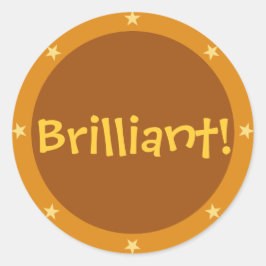 Brillante - Serie de profesores pegatinas (marrón)