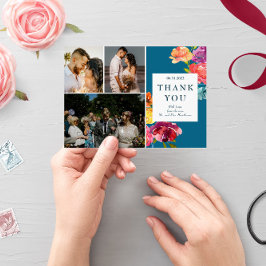 Brillante Summer elegante Boda Tarjeta "Gracias"