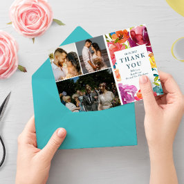 Brillante Summer elegante Boda Tarjeta "Gracias"