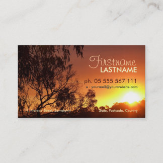 Brillante tarjeta de visita Sunset
