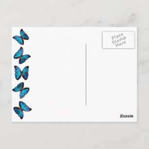 Brillante tarjeta postal Blue Monarch Butfly