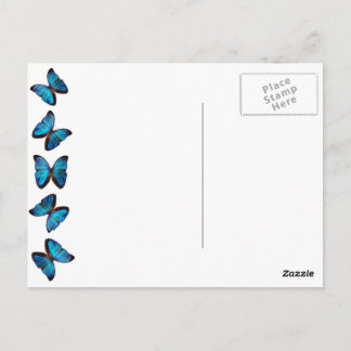 Brillante tarjeta postal Blue Monarch Butfly