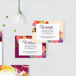 Brillante verano colorido Boda floral tarjeta web