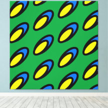 Brillante Verde Amarillo Azul Negro Baldosa Arte M