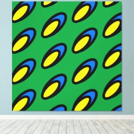 Brillante Verde Amarillo Azul Negro Baldosa Arte M