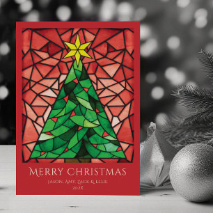 Brillante y colorida estrella del árbol de navidad