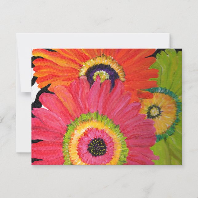 Brillante y colorida Gerbera Daisies (Anverso)