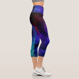 Brillantes Coloridas Galaxy Capri Leggings