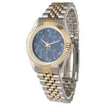 Brillantes de nieve azul y brillante Unisex reloj 