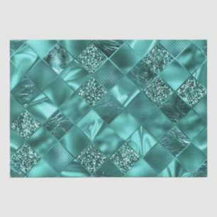 Brillantes Diamantes de Purpurina y Lámina de Teal