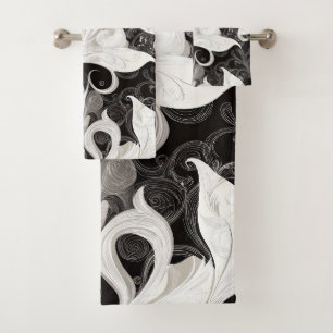 Brillantes en blanco negro y crema