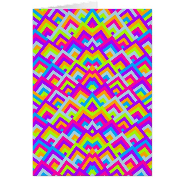 Brillantes Neones Zigzag Patrón de puntas simétric (Frente)