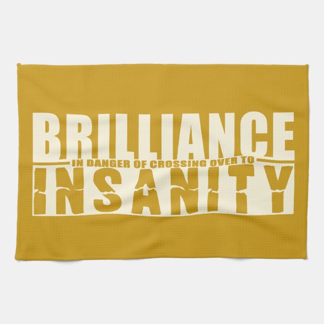 BRILLIANCE VS INSANITY personalizado toalla de man (Horizontal)