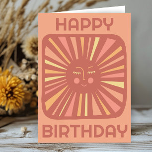 Brillo Alegre Sol FELIZ CUMPLEAÑOS Tarjeta de Cump