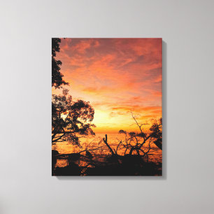 Brillo atardecer caribeño - Arte de pared de lienz