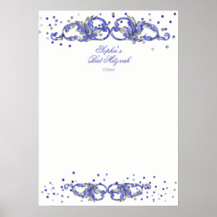 Brillo Azul, Bat Mitzvah, Personalizado, Señal de