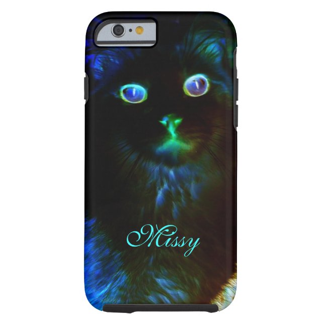 Brillo En El Oscuro Funda Cat iPhone 6 (Reverso)