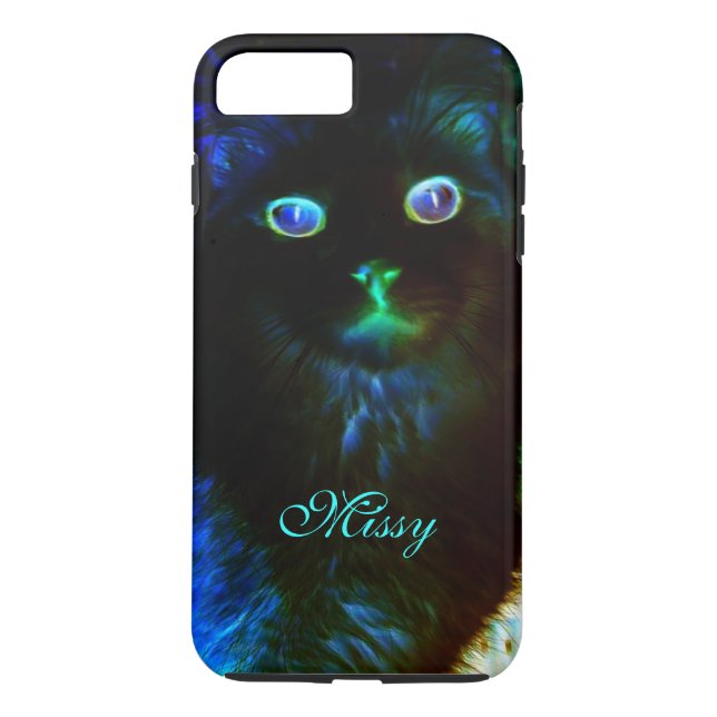 Brillo En El Oscuro Funda Cat iPhone 7 Plus (Reverso)