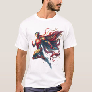 Brillo heroico: camiseta de superhéroe pintada a m
