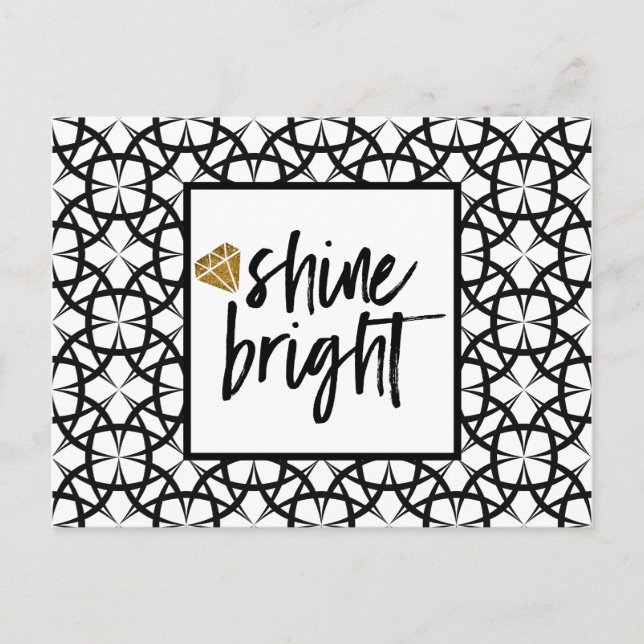 Brillo moderno de tarjetas de arte de oro blanco n (Anverso)