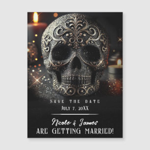 Brillo Negro Glam Brillante Calavera Gótico Guarda