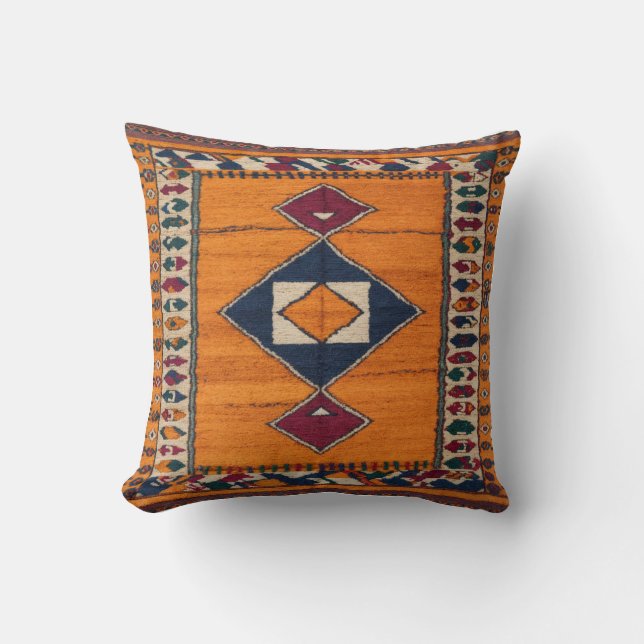 Brillo persa" Cojines Kilim Amarillos: (Anverso)