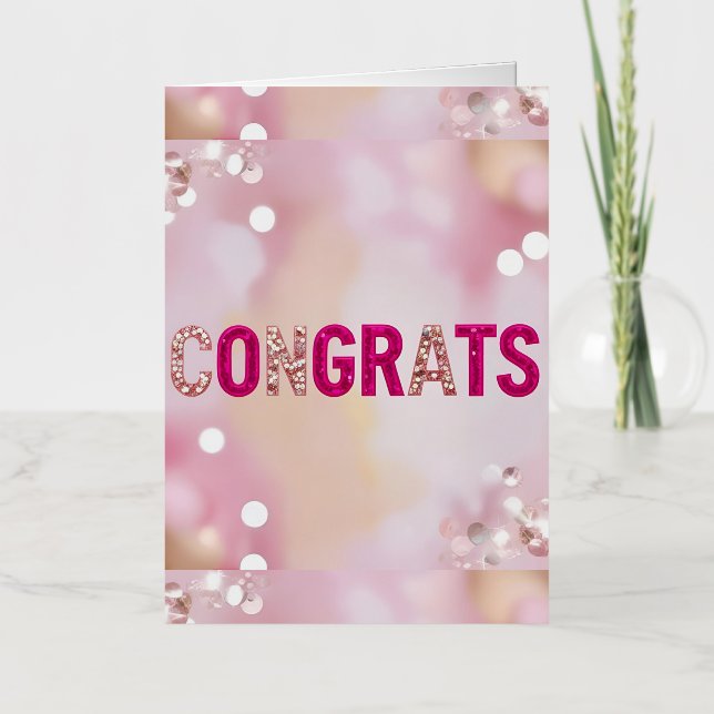 Brillo Rosa "Felicidades"  (Anverso)