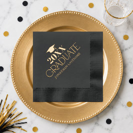 Brillo Servilletas con tema de graduación con estampado d