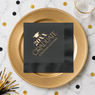 Brillo Servilletas con tema de graduación con estampado d