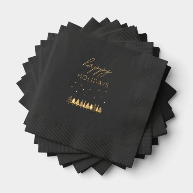 Brillo Servilletas de Navidad con Estampado de Hojalata N (Insitu (apilados))