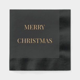 Brillo Servilletas de Navidad Feliz con Estampado de Hoja