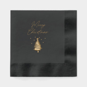 Brillo Servilletas de Navidad modernas con estampado de p