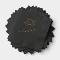 Servilletas de Navidad modernas con estampado en l