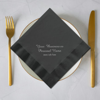 Brillo servilletas negras personalizadas con Relieve meta