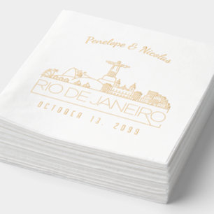 Brillo Servilletas Personalizadas de Río de Janeiro con H